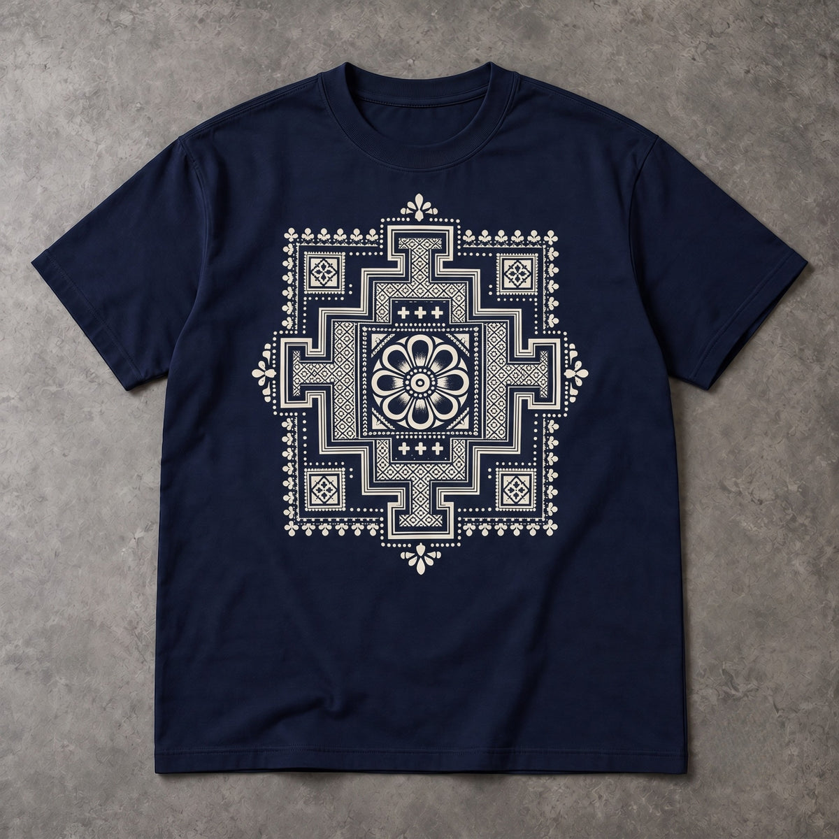 Geometric Mandala T-Shirt – Black Lotus