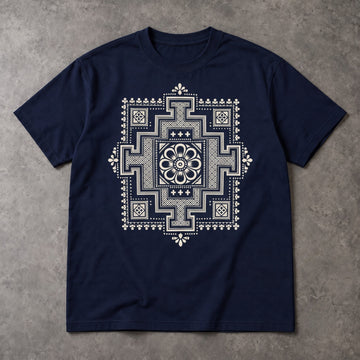 Geometric Mandala T-Shirt – Black Lotus