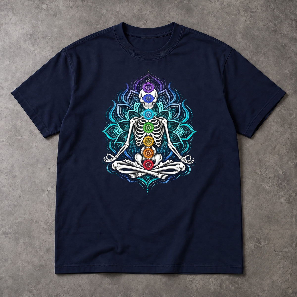 Skeleton Meditation T-Shirt – Chakra Art