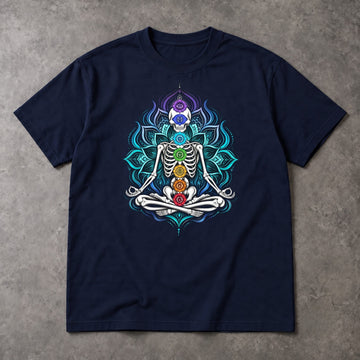 Skeleton Meditation T-Shirt – Chakra Art