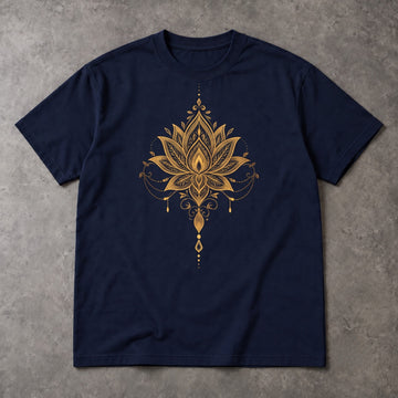 Lotus Flower T-Shirt – Golden Ornament