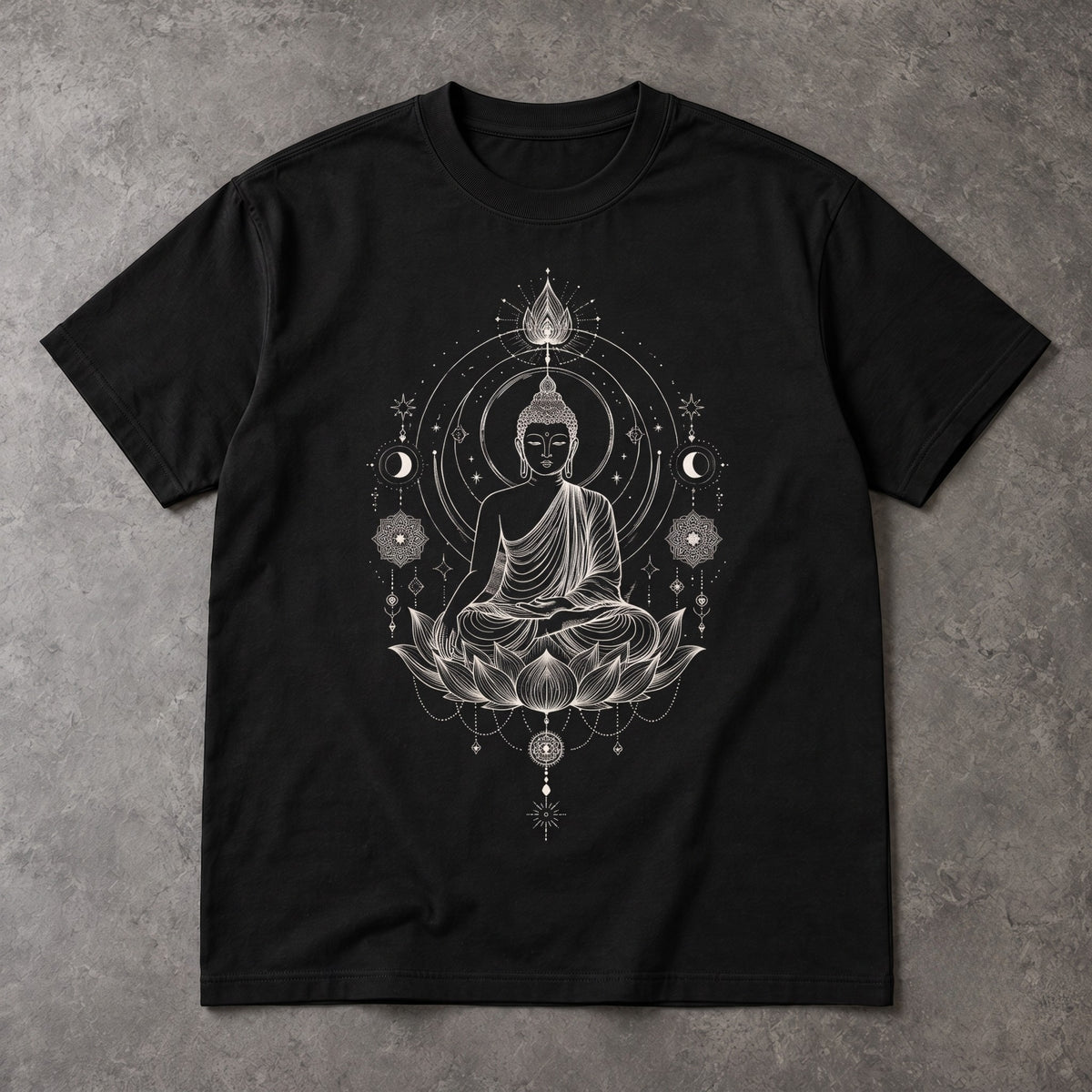 Buddha T-Shirt – Celestial Line Art