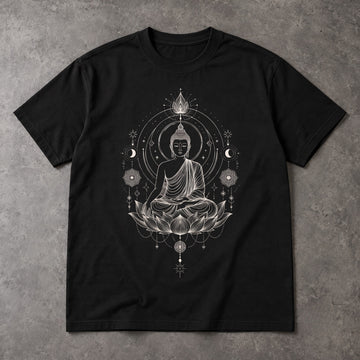Buddha T-Shirt – Celestial Line Art