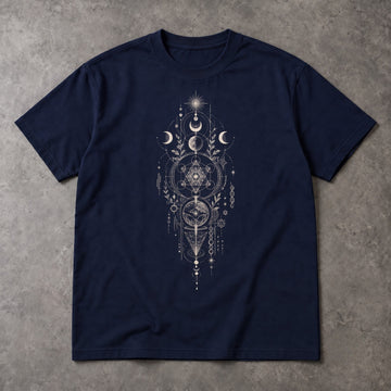 Sacred Geometry T-Shirt – Celestial Moons