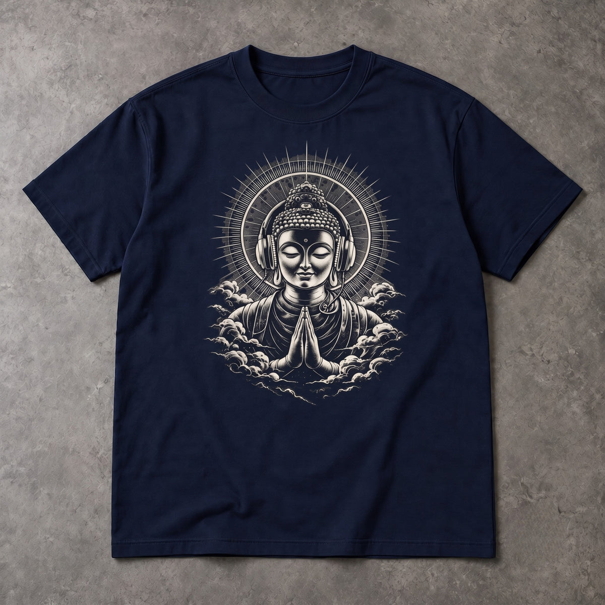 Buddha Headphones T-Shirt – Music Graphic