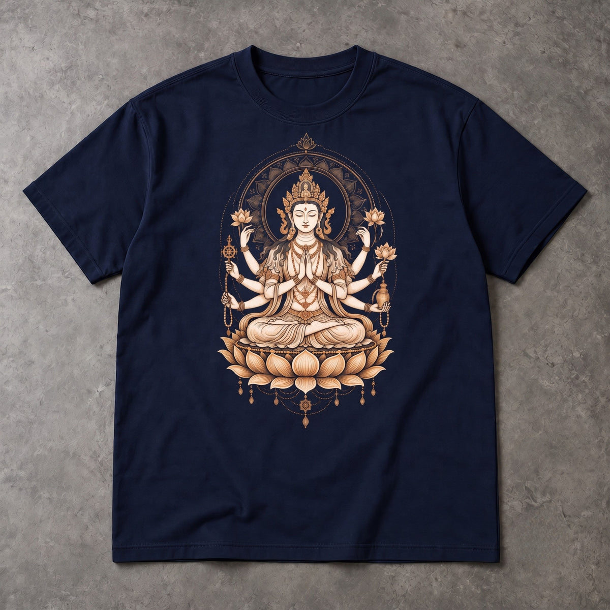 Bodhisattva T-Shirt – Multi-Armed Lotus