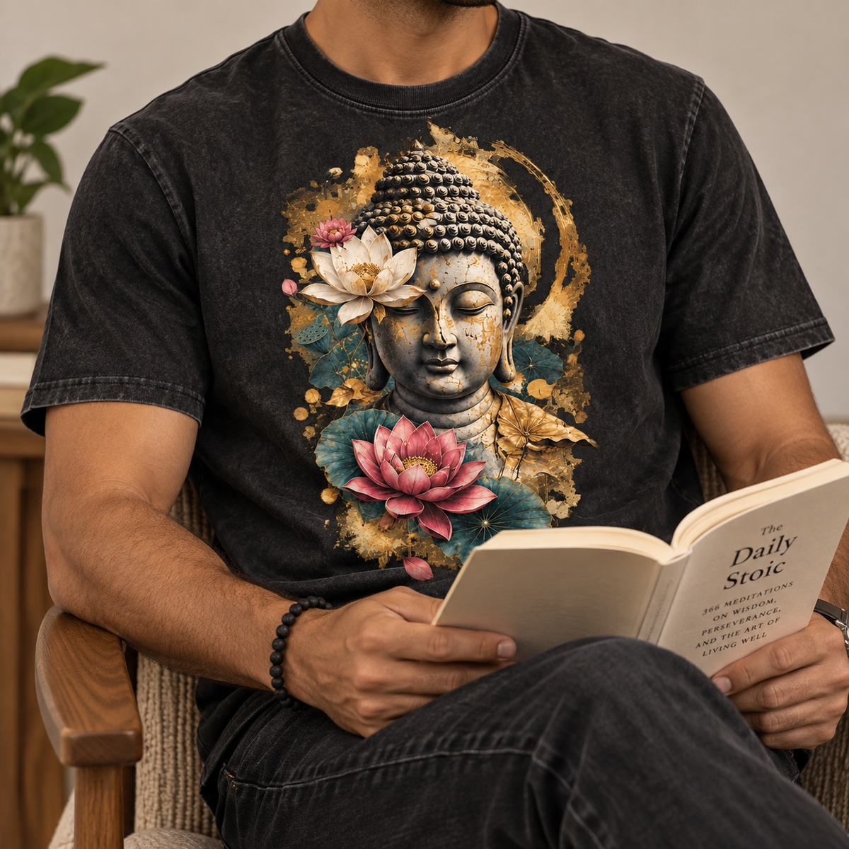 Buddha Lotus T-Shirt – Floral Portrait