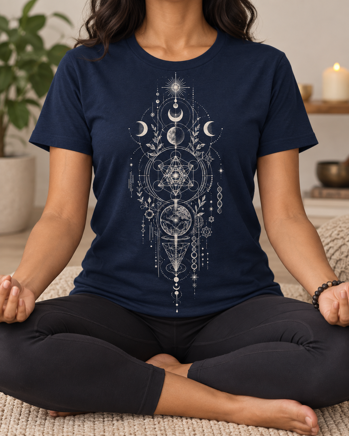 Sacred Geometry T-Shirt – Celestial Moons
