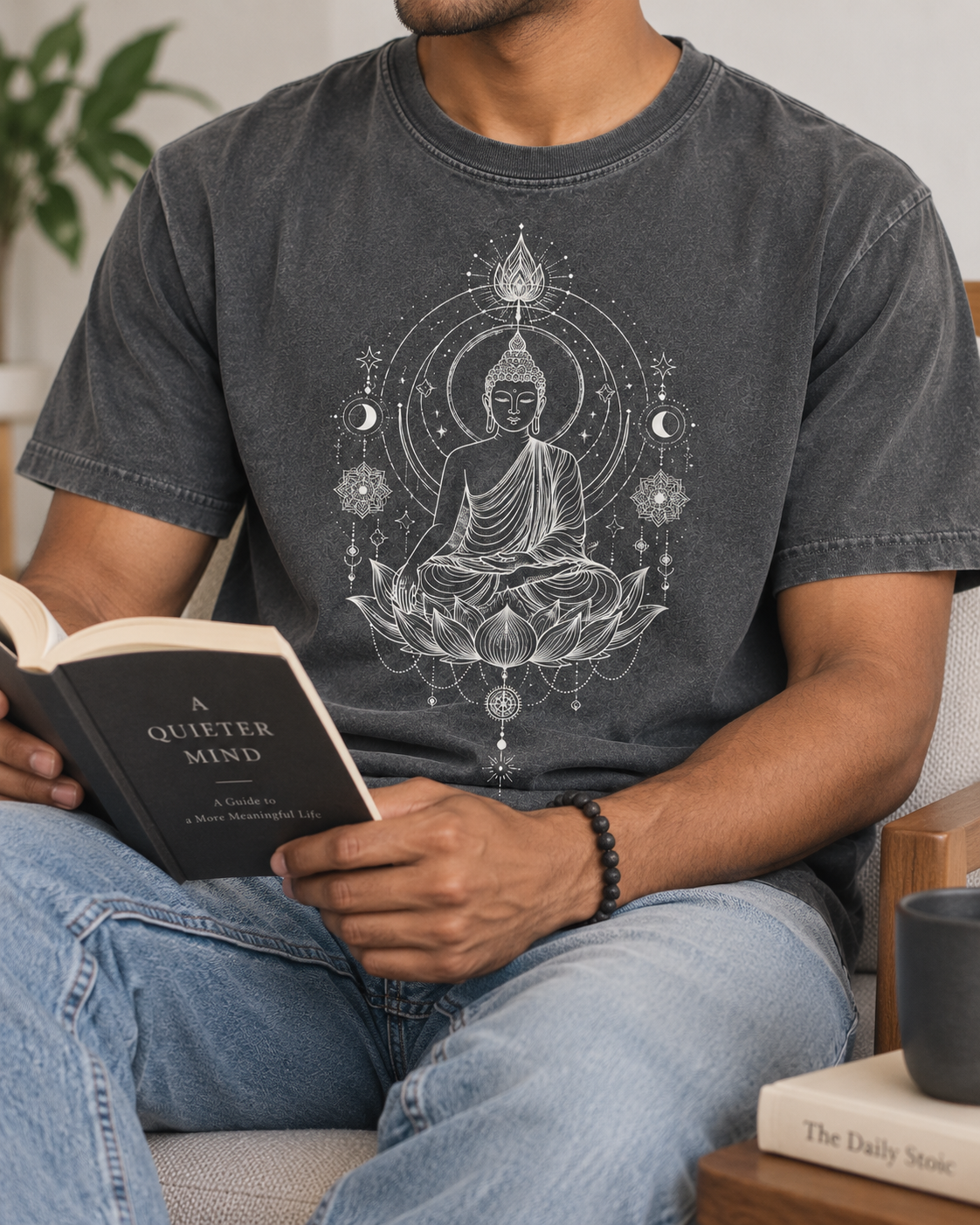 Buddha T-Shirt – Celestial Line Art