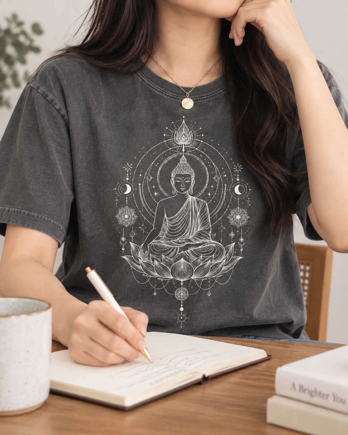 Buddha T-Shirt – Celestial Line Art