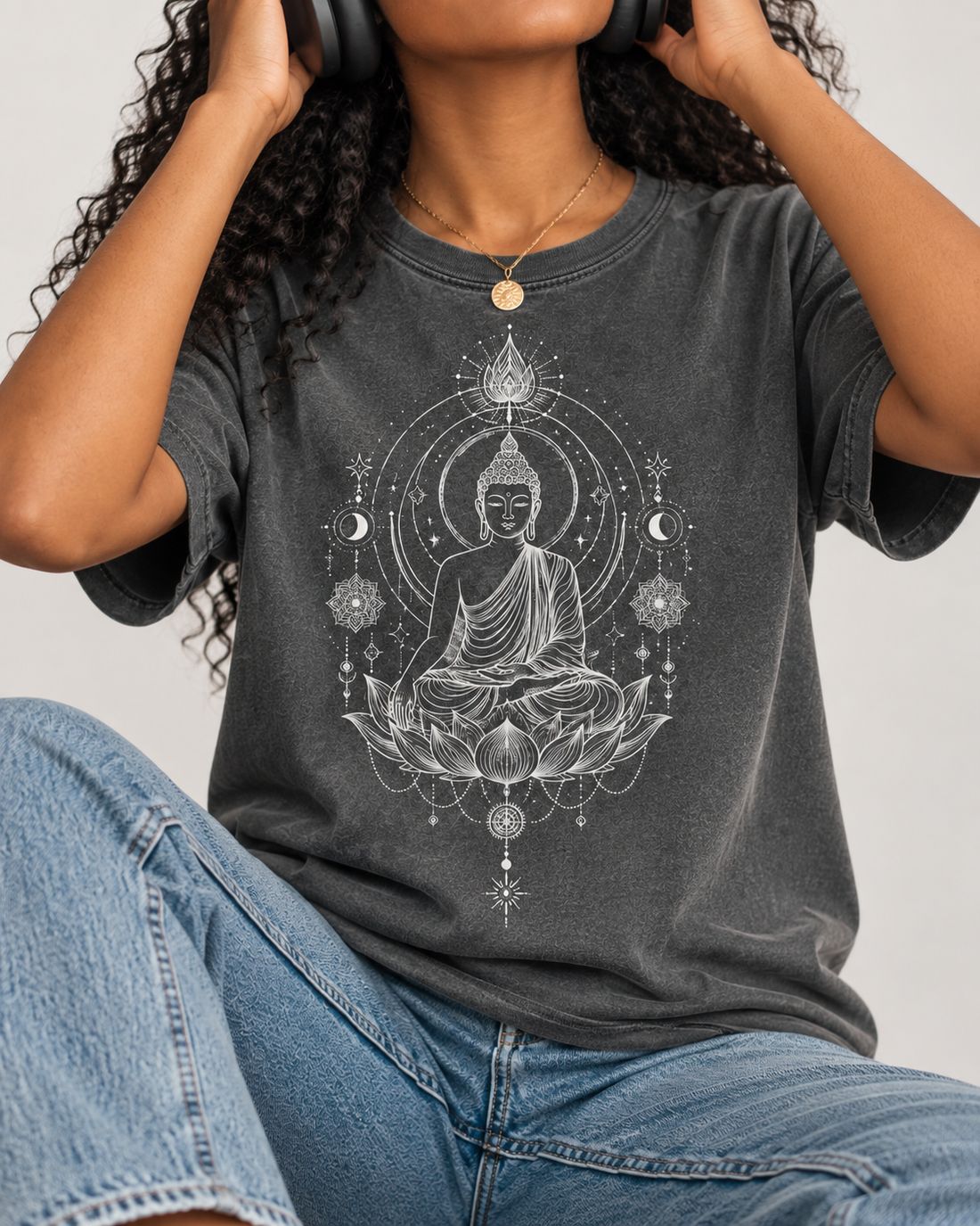 Buddha T-Shirt – Celestial Line Art