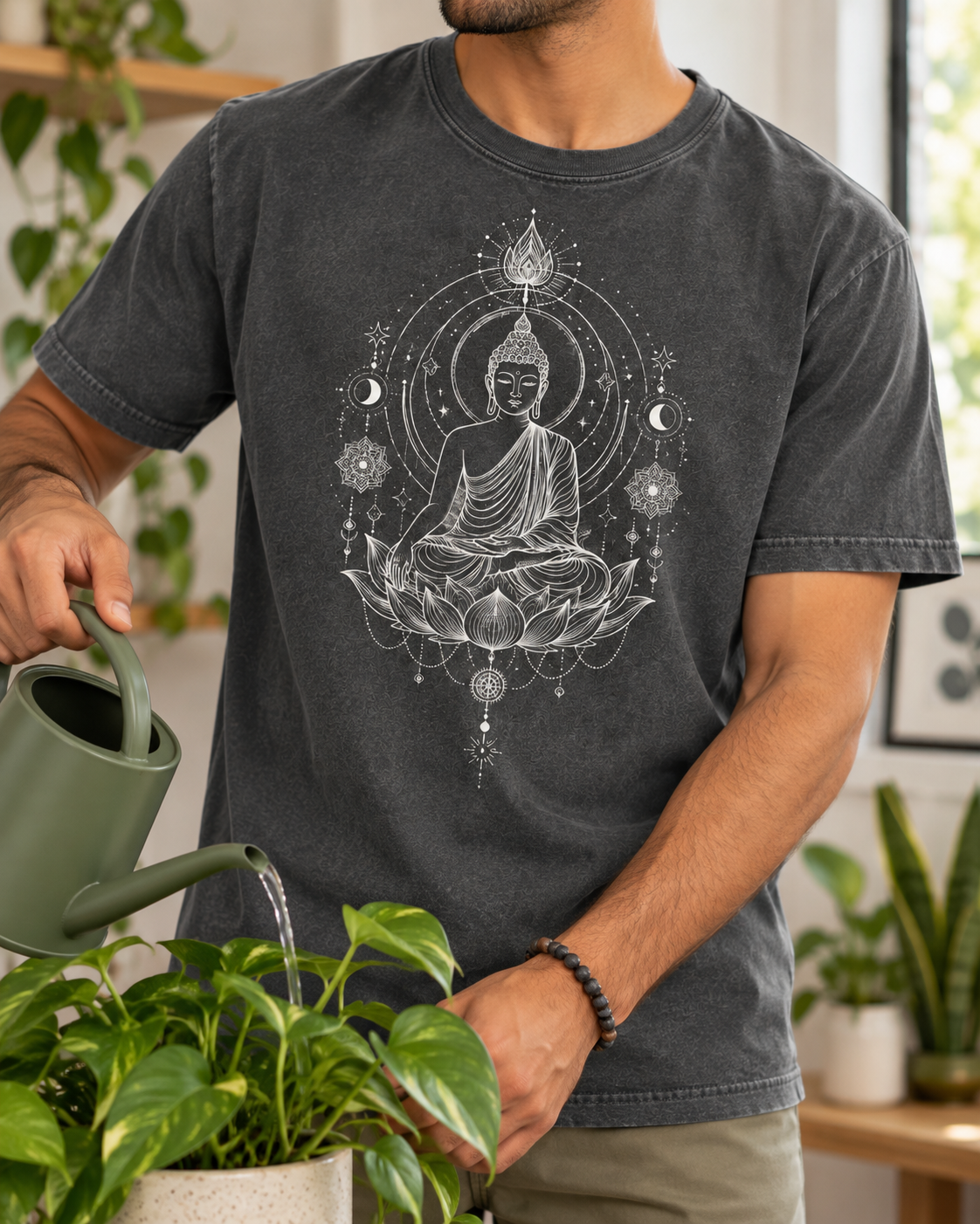 Buddha T-Shirt – Celestial Line Art