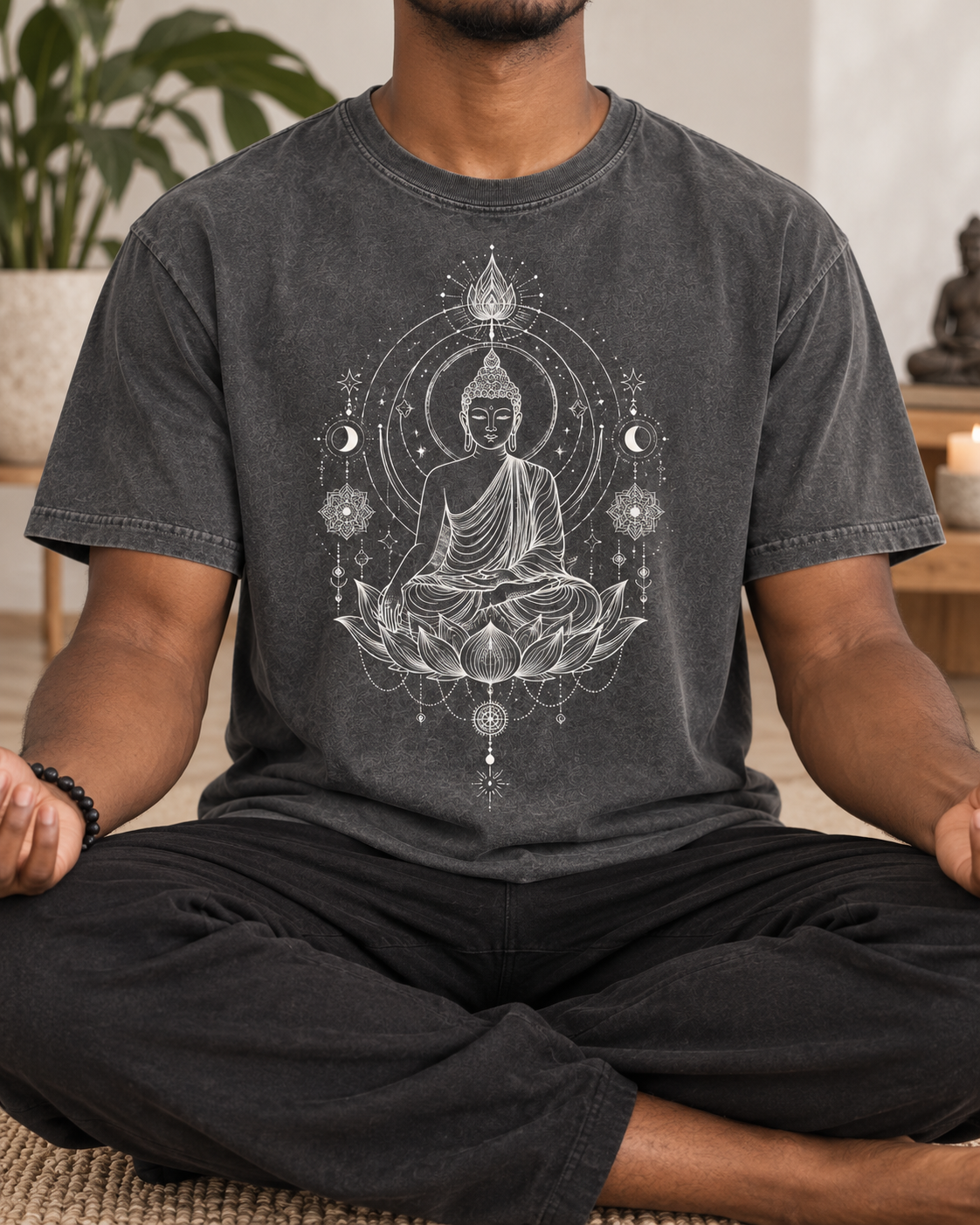 Buddha T-Shirt – Celestial Line Art