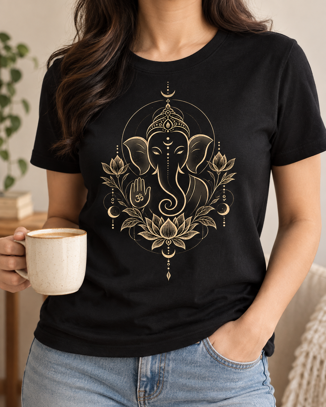 Ganesha T-Shirt – Minimal Lotus