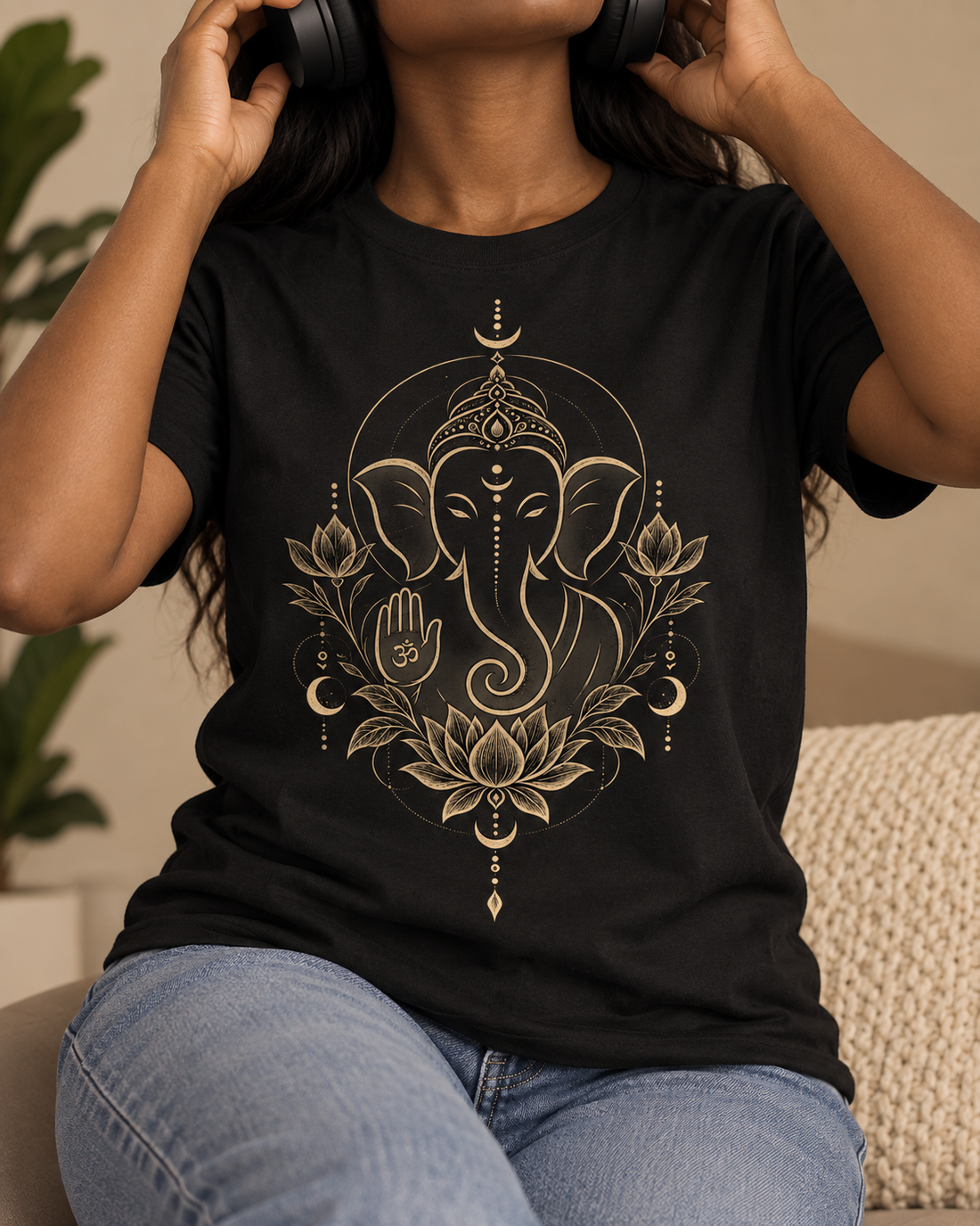 Ganesha T-Shirt – Minimal Lotus