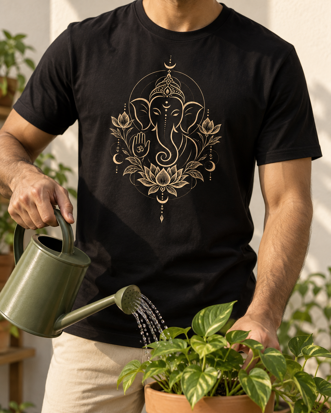 Ganesha T-Shirt – Minimal Lotus