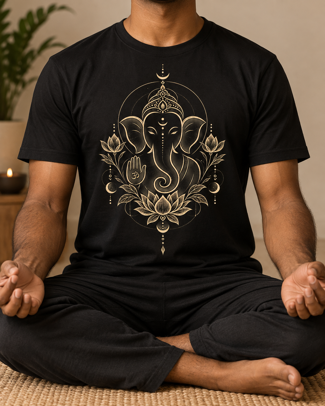 Ganesha T-Shirt – Minimal Lotus