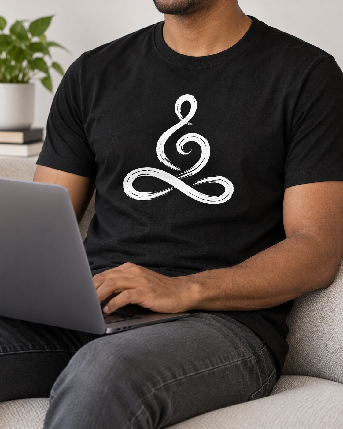 Meditation Symbol T-Shirt – Infinity Line
