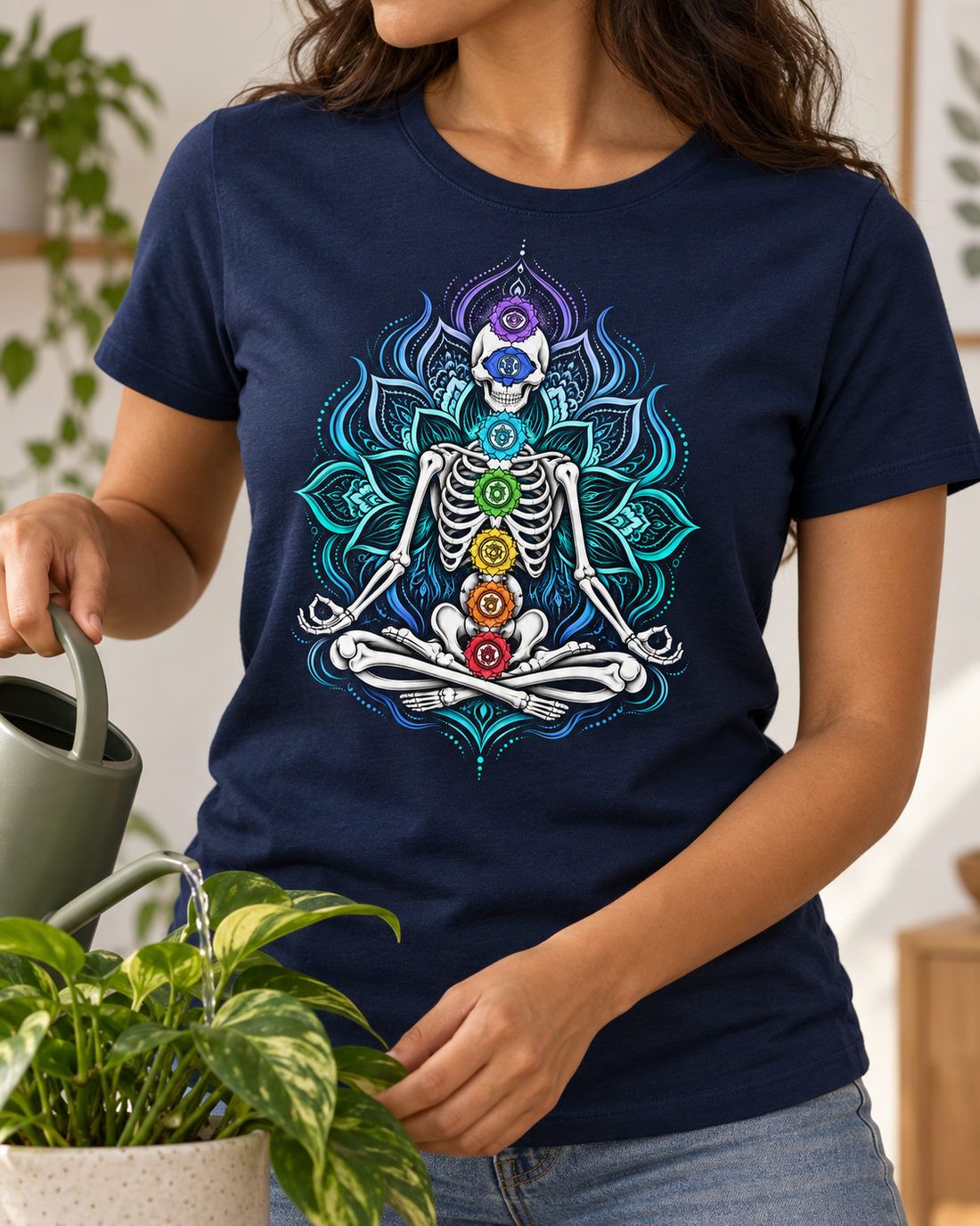 Skeleton Meditation T-Shirt – Chakra Art