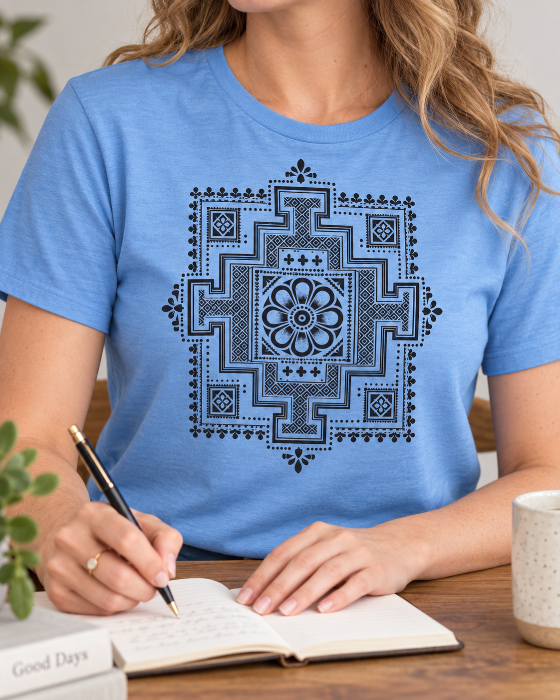 Geometric Mandala T-Shirt – Black Lotus