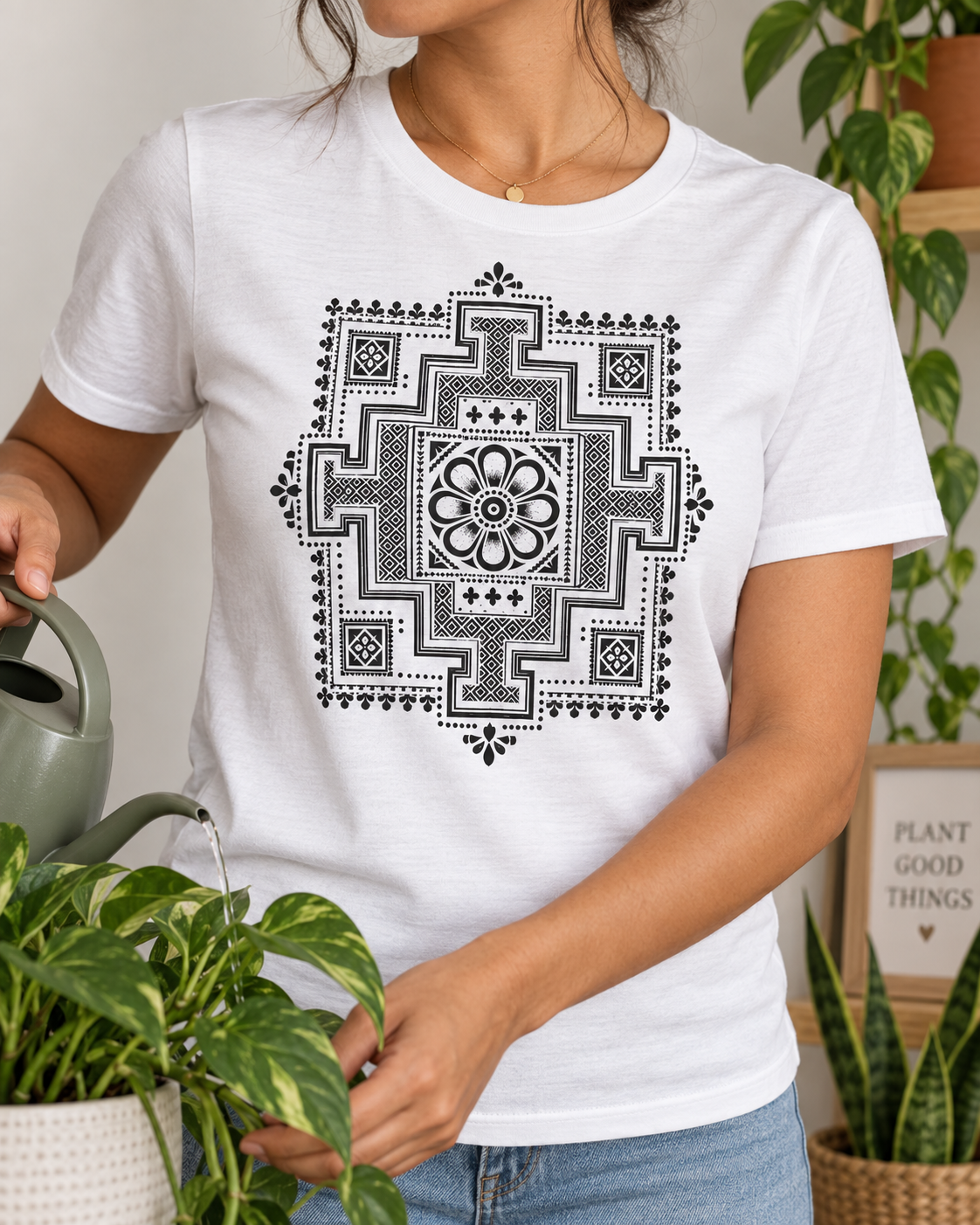 Geometric Mandala T-Shirt – Black Lotus