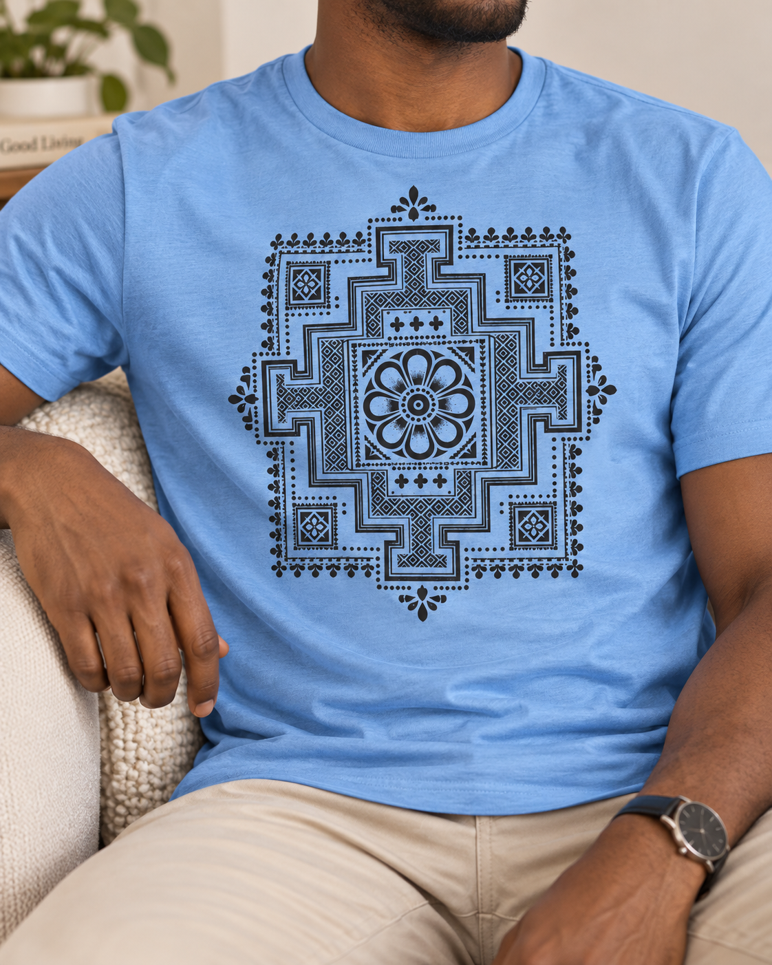 Geometric Mandala T-Shirt – Black Lotus
