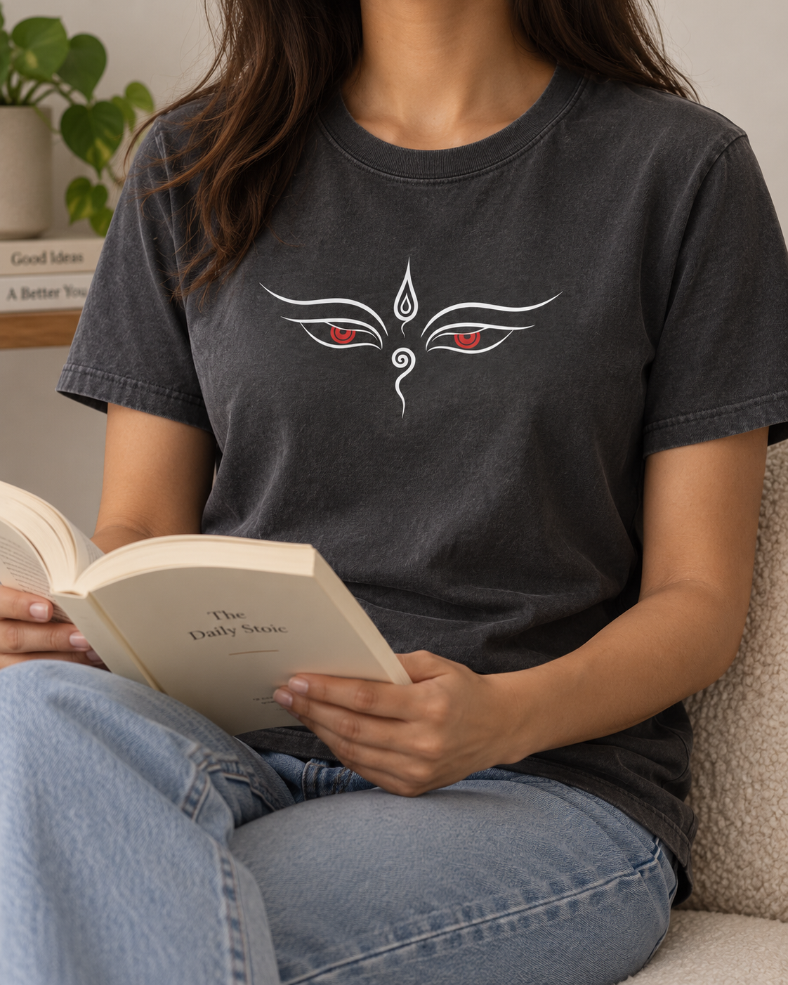 Buddha Eyes T-Shirt – Minimal Line Art
