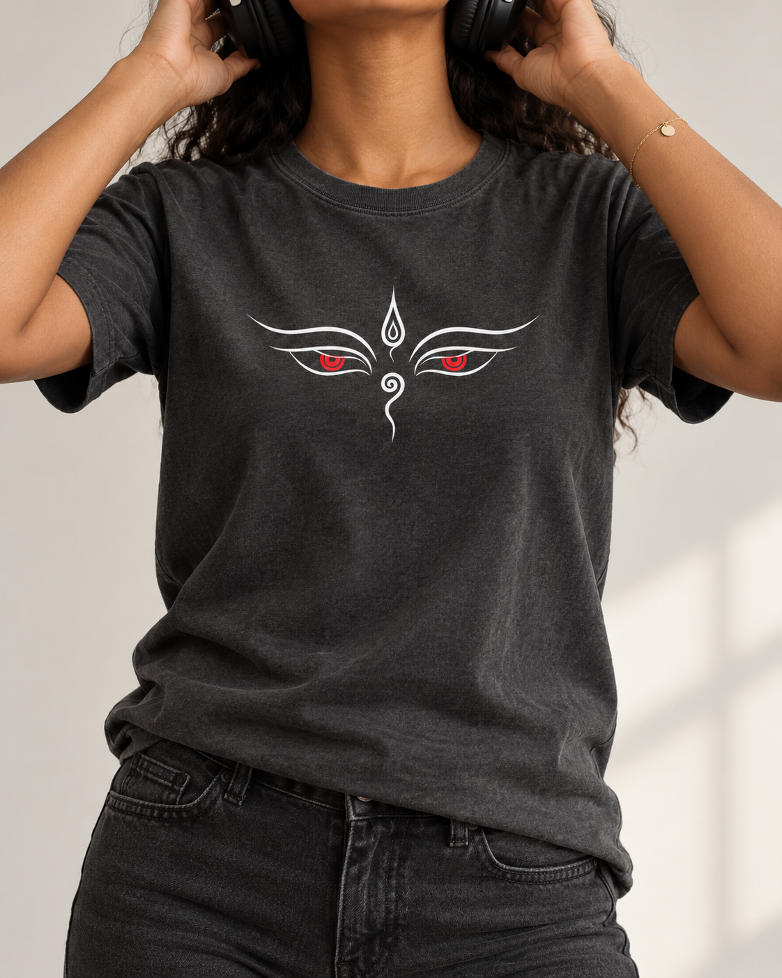 Buddha Eyes T-Shirt – Minimal Line Art