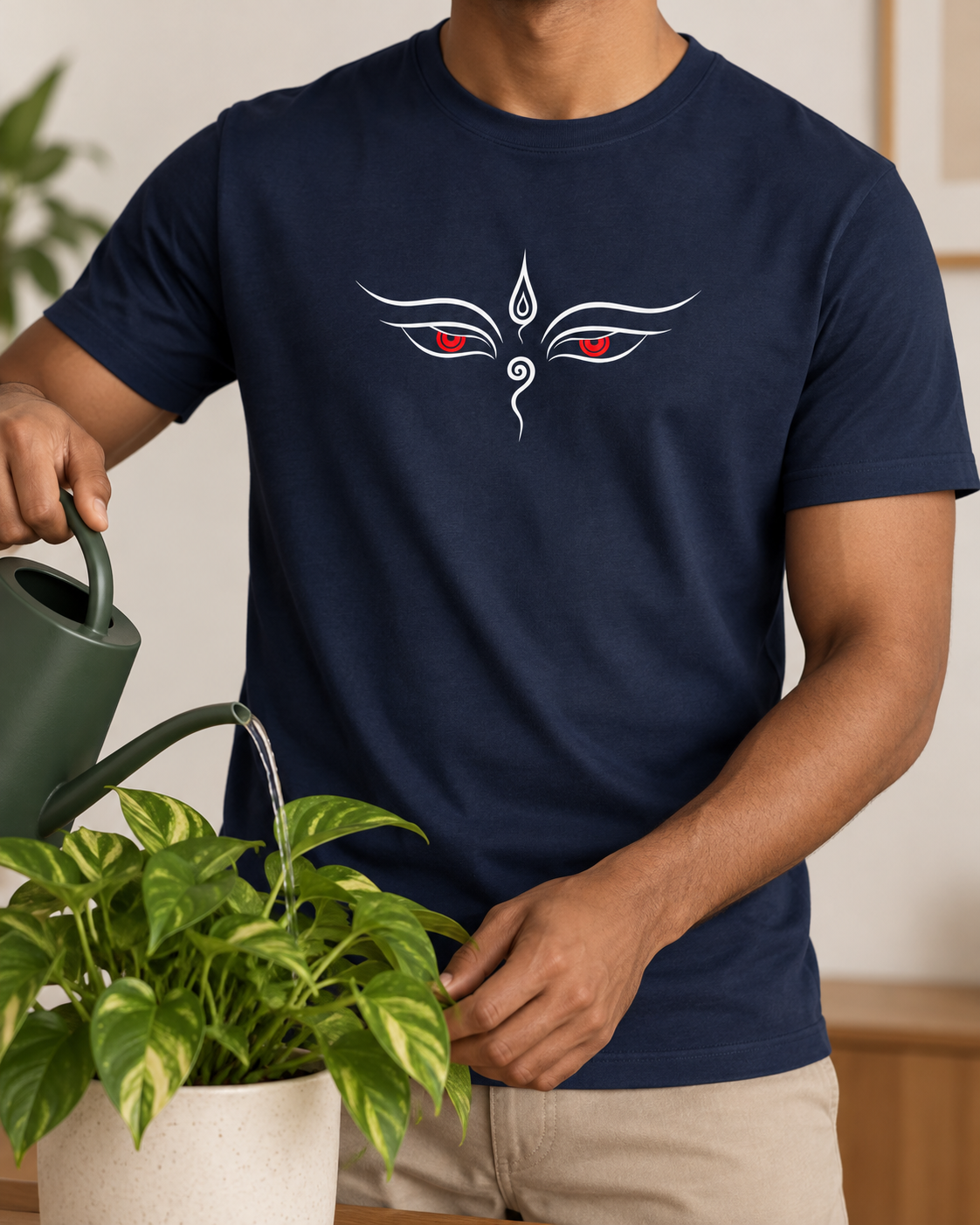 Buddha Eyes T-Shirt – Minimal Line Art