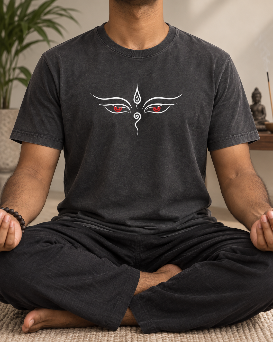 Buddha Eyes T-Shirt – Minimal Line Art