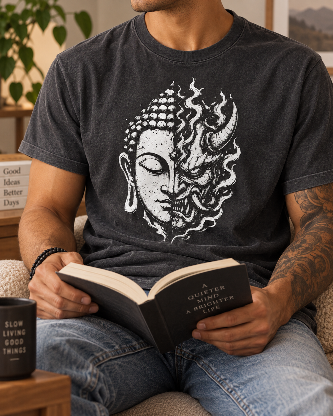 Buddha Oni T-Shirt – Split Face