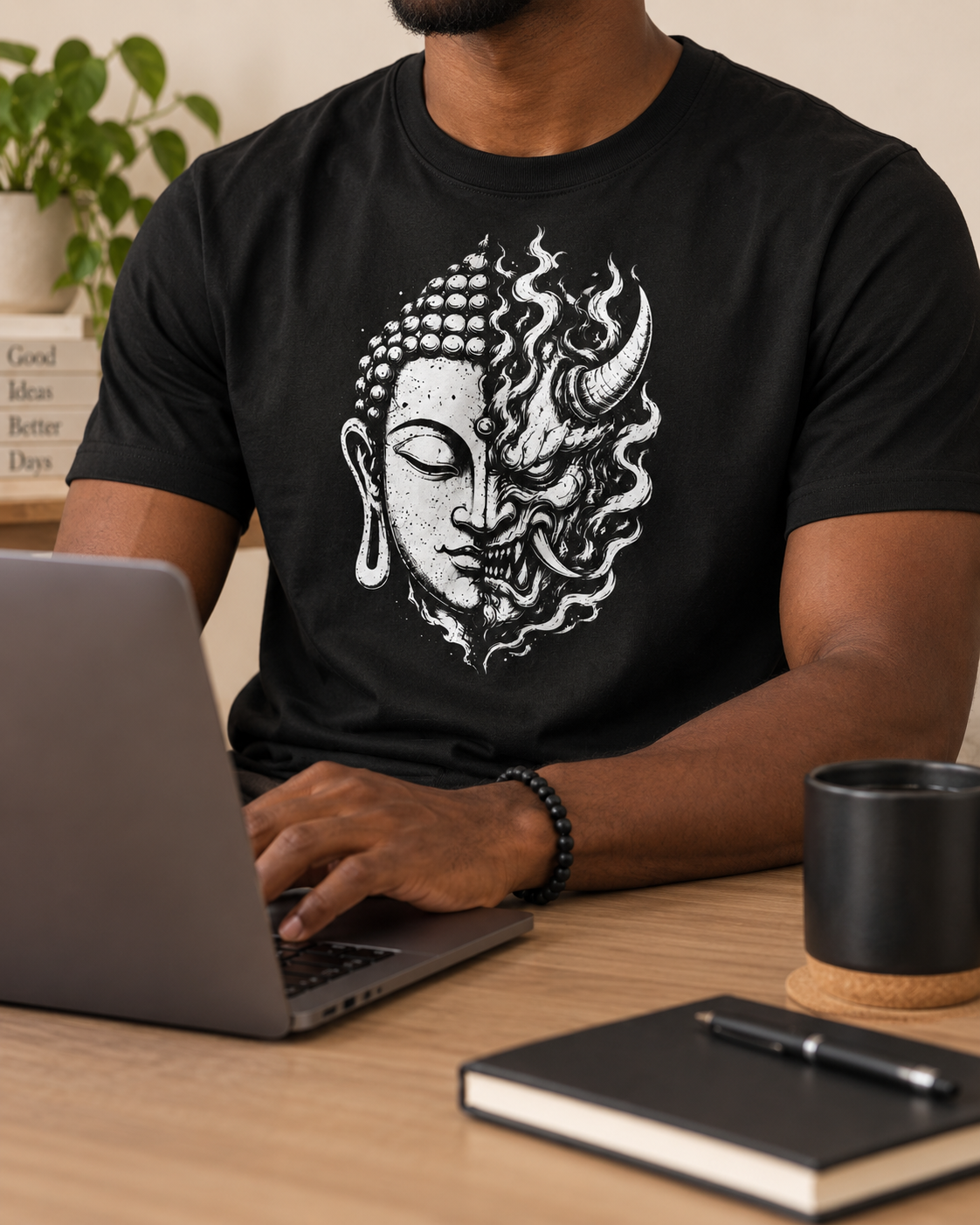 Buddha Oni T-Shirt – Split Face