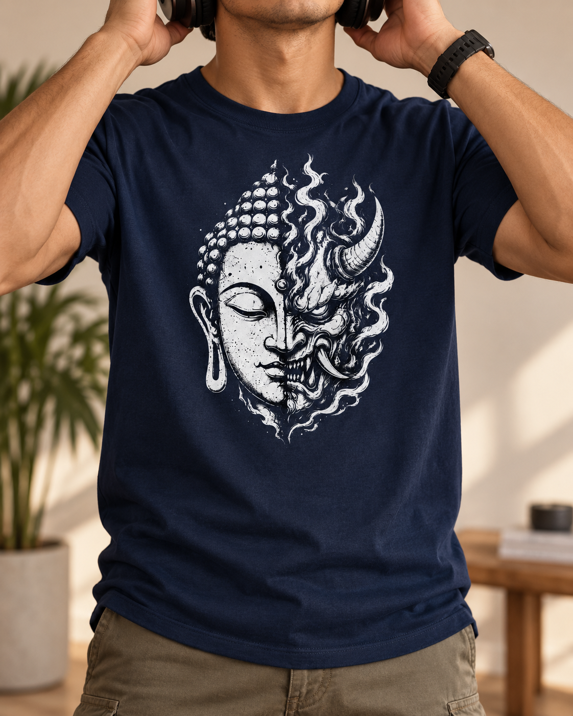 Buddha Oni T-Shirt – Split Face