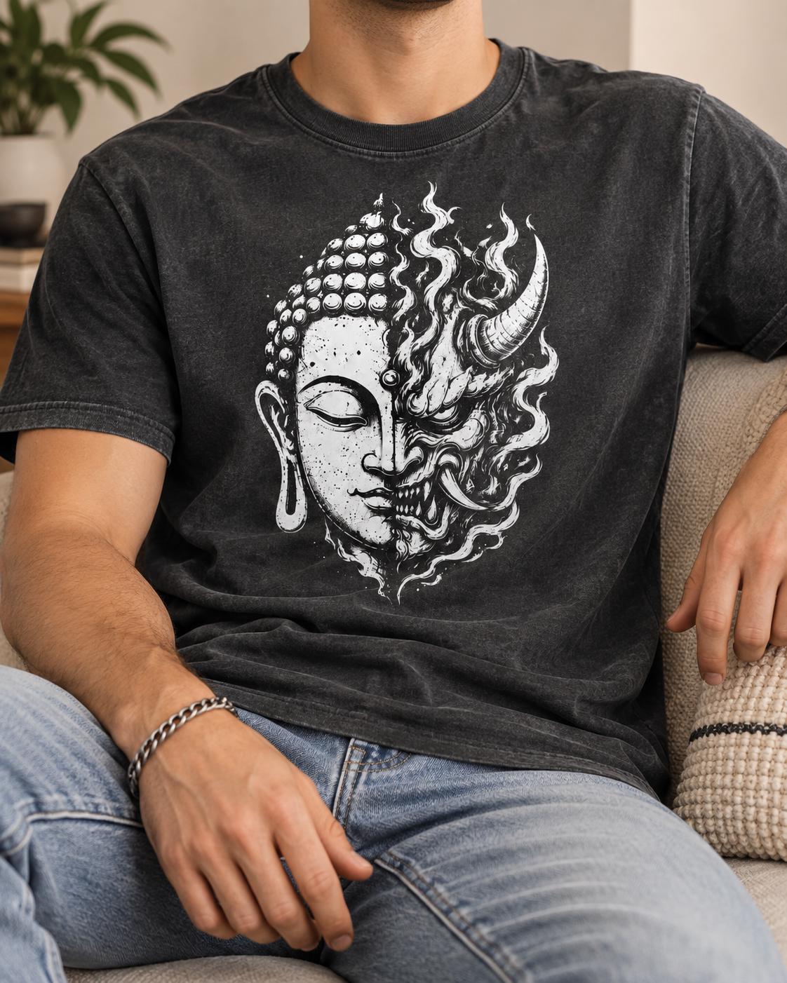 Buddha Oni T-Shirt – Split Face