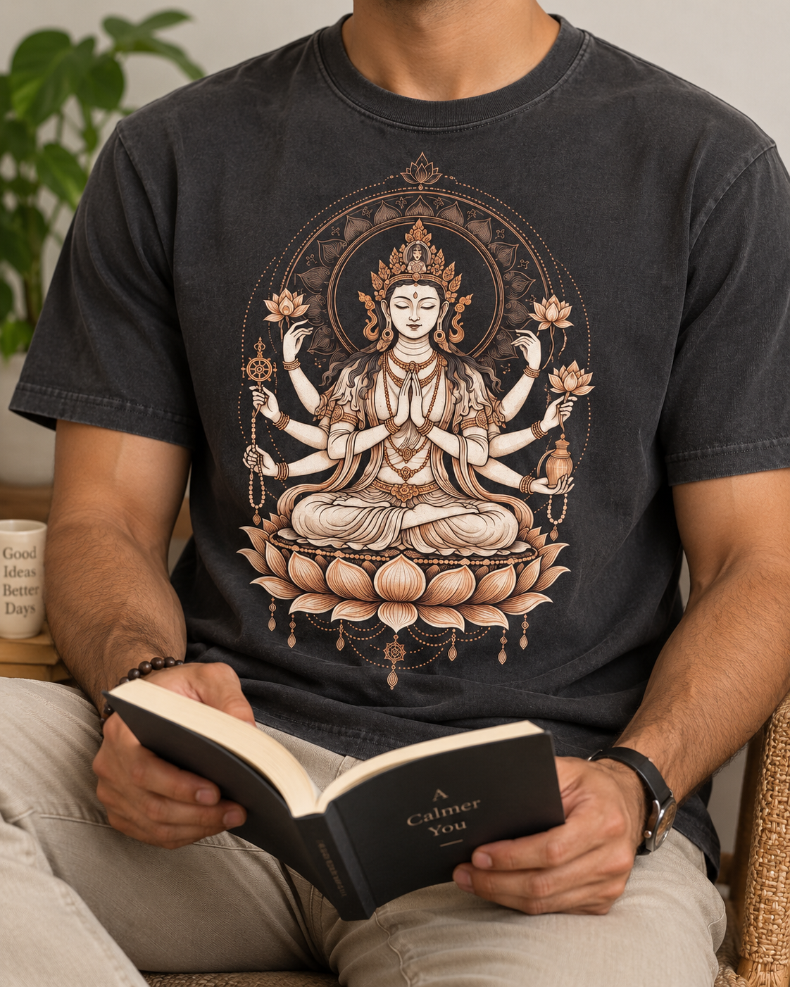Bodhisattva T-Shirt – Multi-Armed Lotus