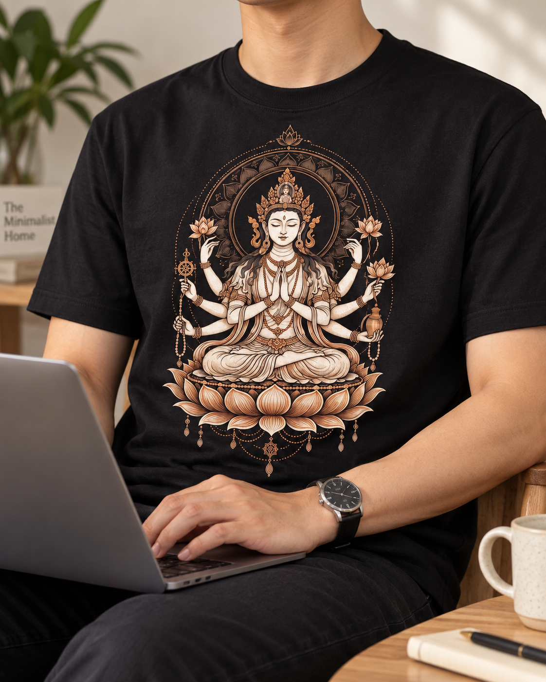 Bodhisattva T-Shirt – Multi-Armed Lotus