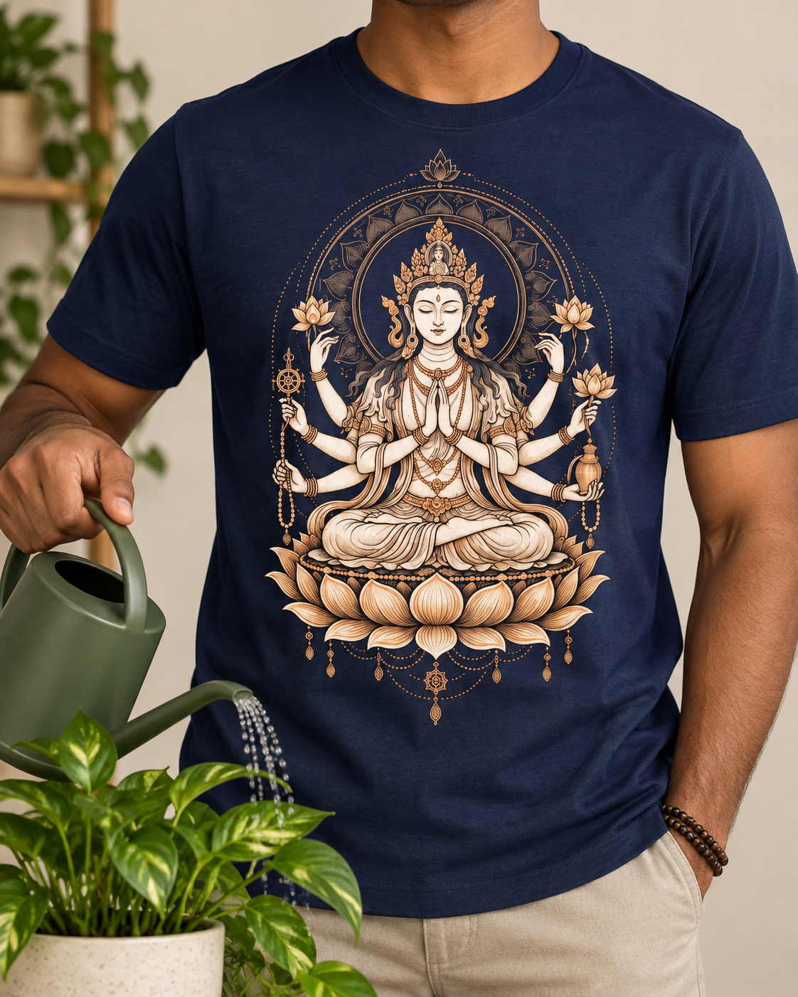 Bodhisattva T-Shirt – Multi-Armed Lotus