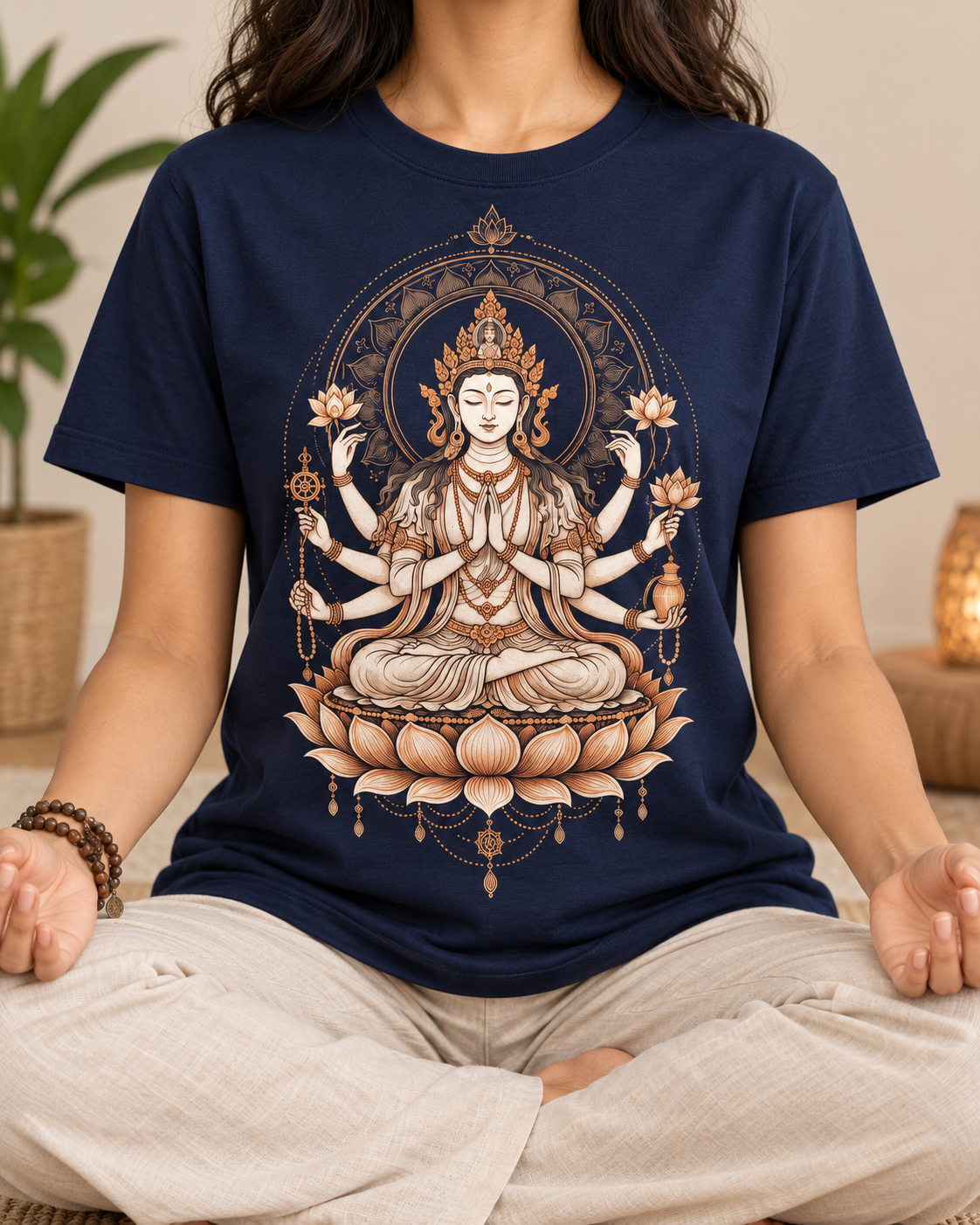 Bodhisattva T-Shirt – Multi-Armed Lotus