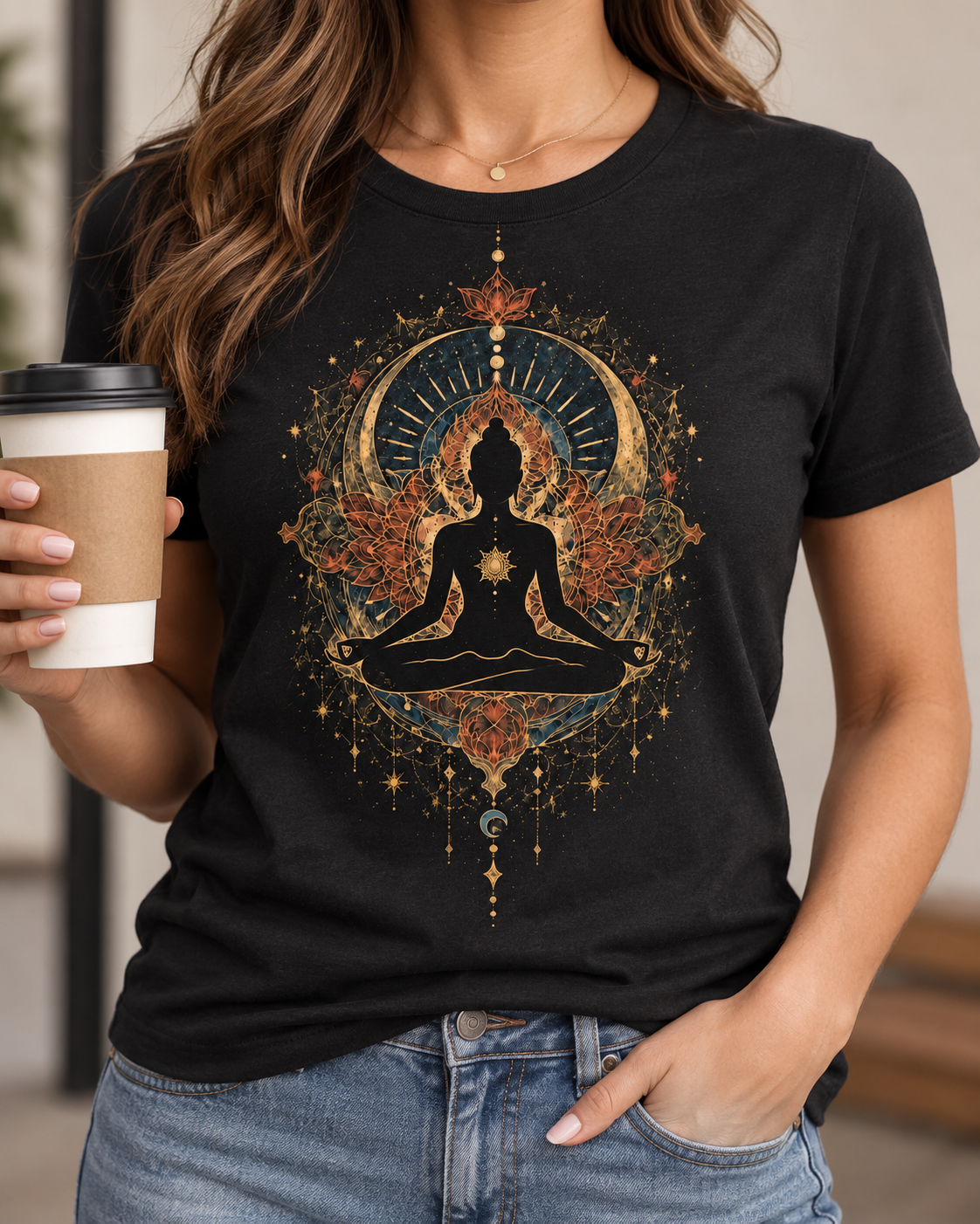 Meditation T-Shirt – Celestial Lotus