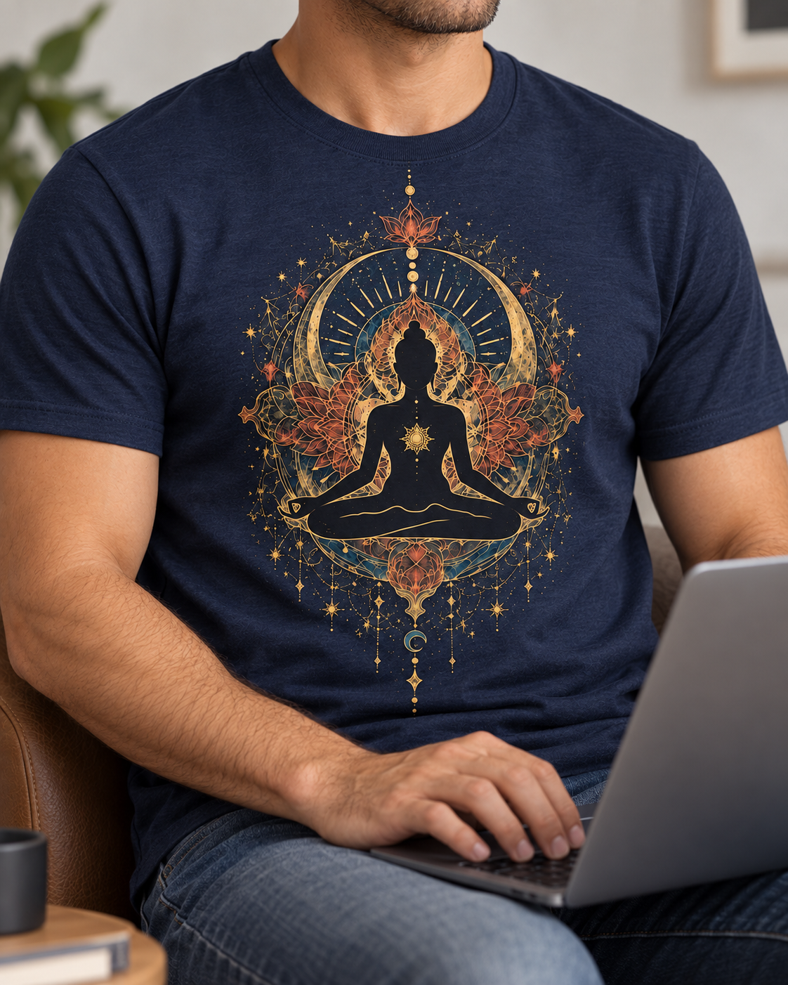 Meditation T-Shirt – Celestial Lotus