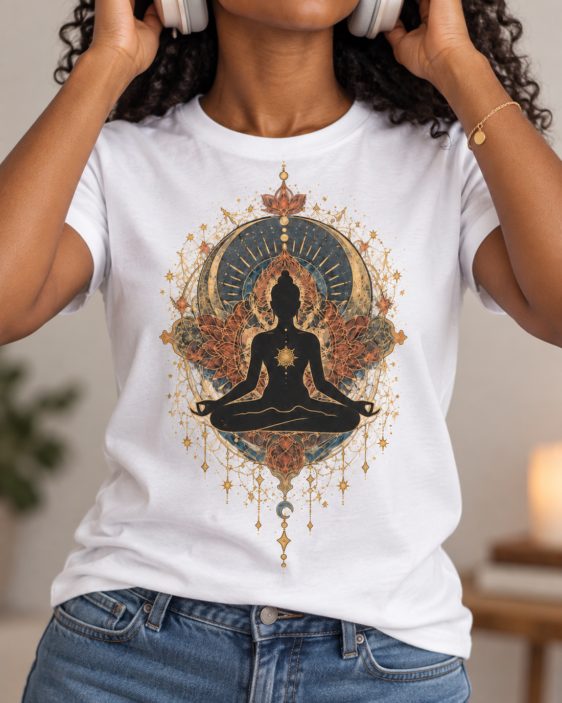 Meditation T-Shirt – Celestial Lotus
