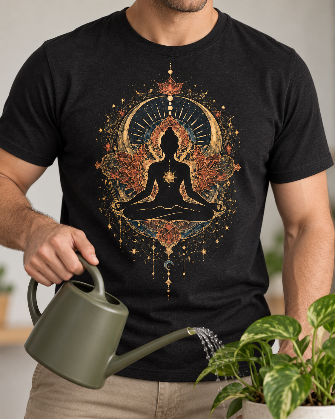 Meditation T-Shirt – Celestial Lotus