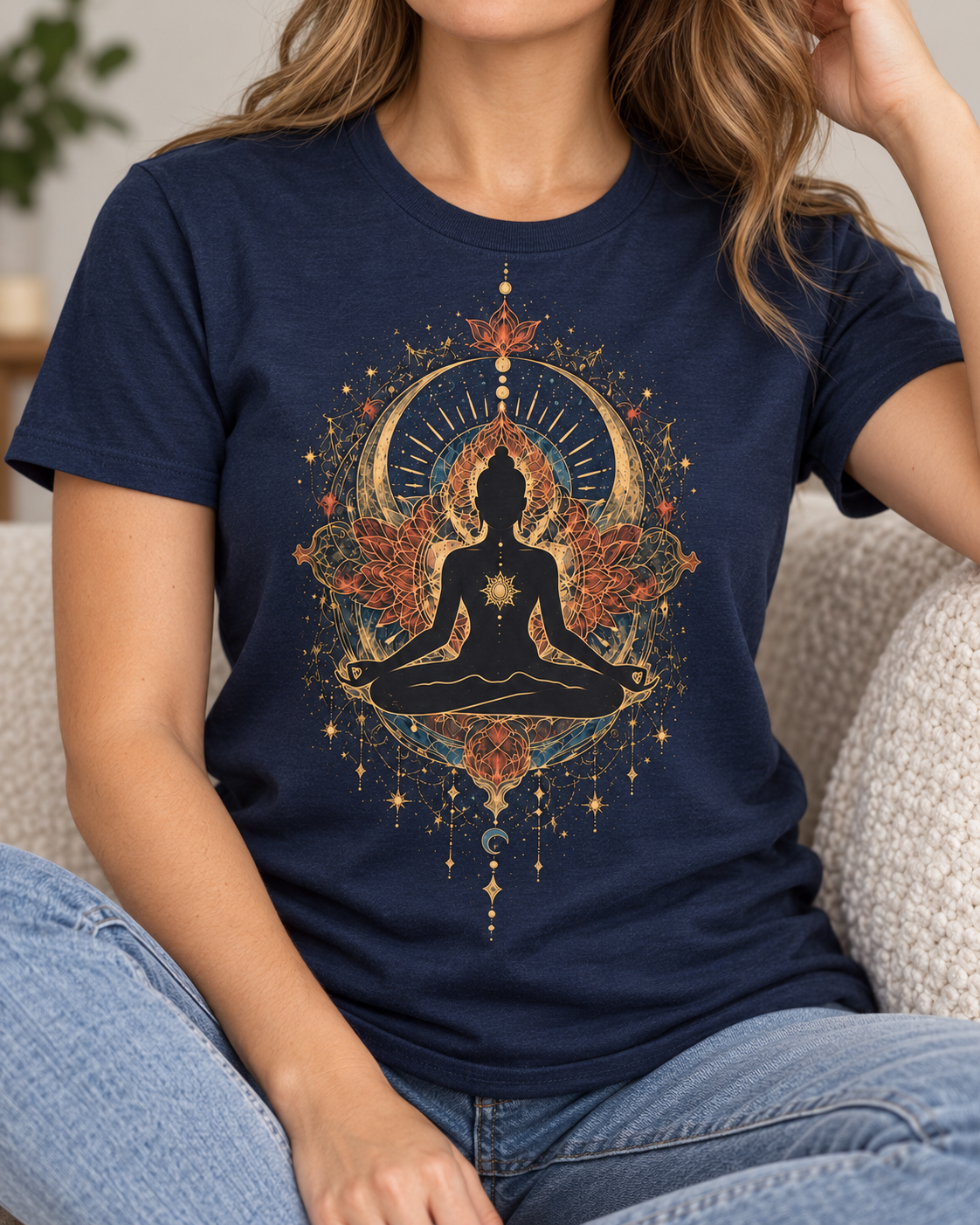 Meditation T-Shirt – Celestial Lotus