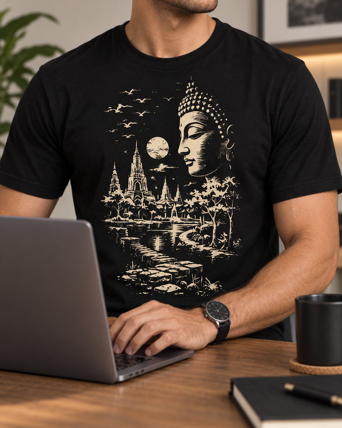 Buddha T-Shirt – Moonlit Temple