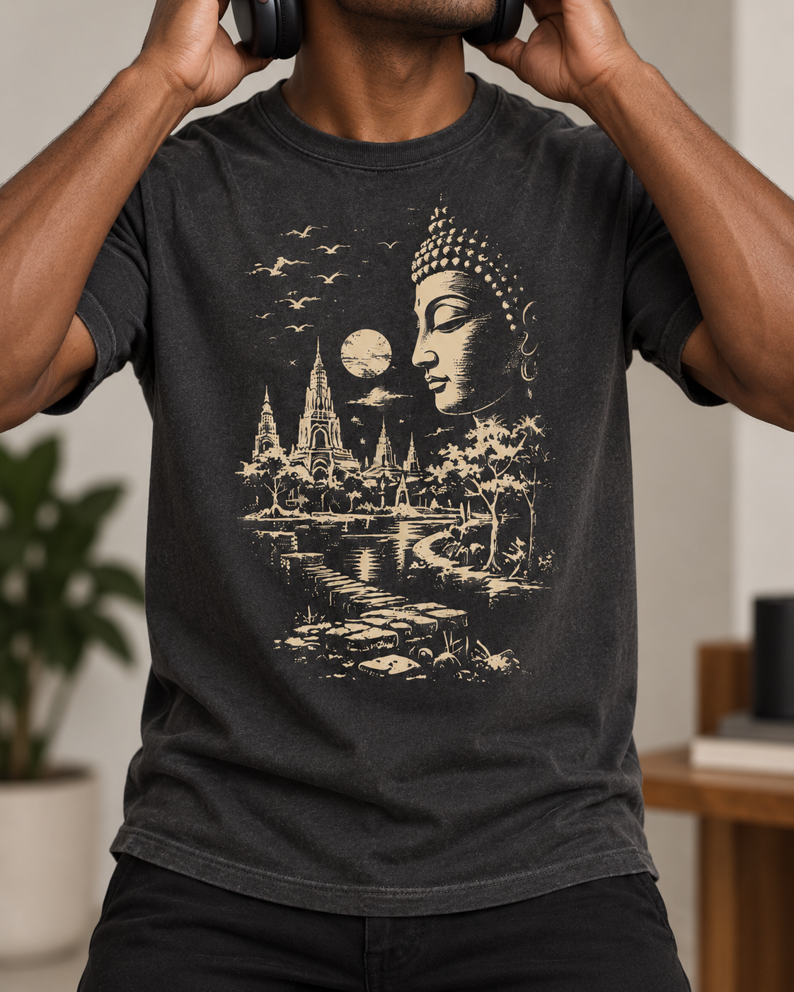 Buddha T-Shirt – Moonlit Temple