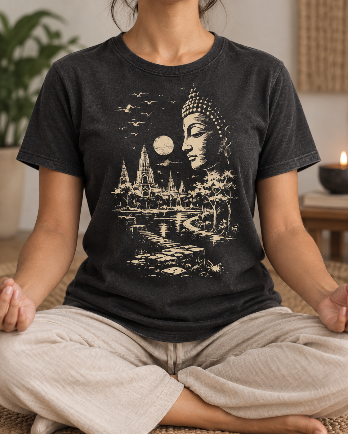 Buddha T-Shirt – Moonlit Temple