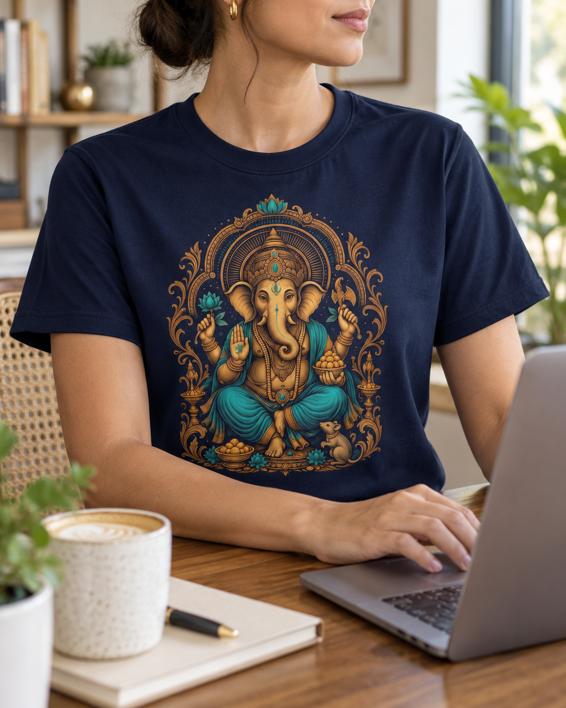 Ganesha T-Shirt – Ornate Front Print