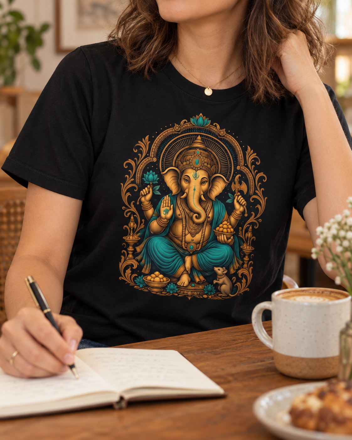 Ganesha T-Shirt – Ornate Front Print