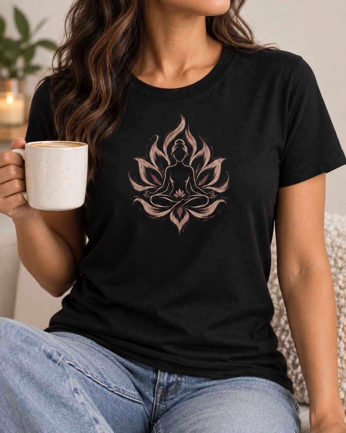 Meditation T-Shirt – Flowing Lotus