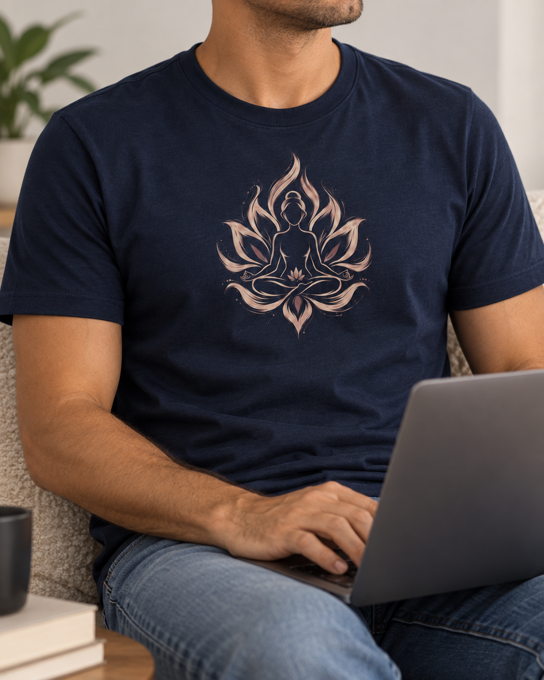 Meditation T-Shirt – Flowing Lotus